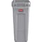 Rubbermaid Commercial 16 gal Rectangular Slim Jim Vented Container, Gray, Plastic RCP1971258 - alternate 3